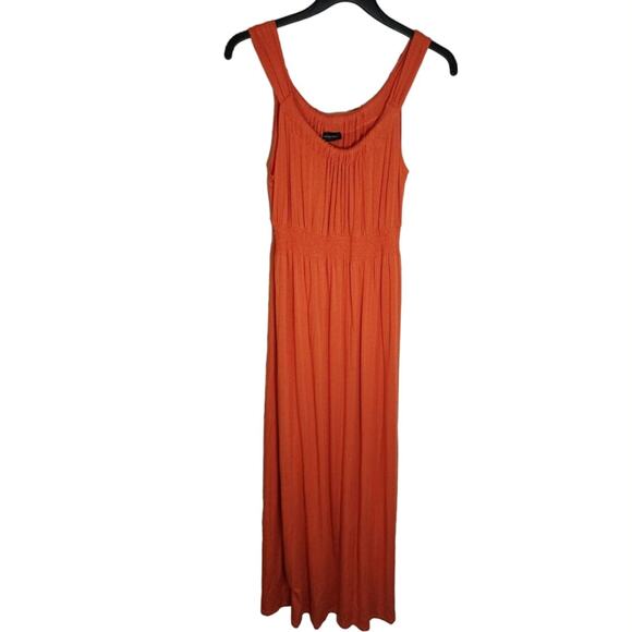 Spense Dress Maxi Sundress Orange Loose Fit Boho Est. Size Small *see Measuremnt - Picture 1 of 9